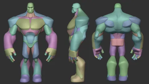 Stylized Infinity Male Blockout - Blender 3d models