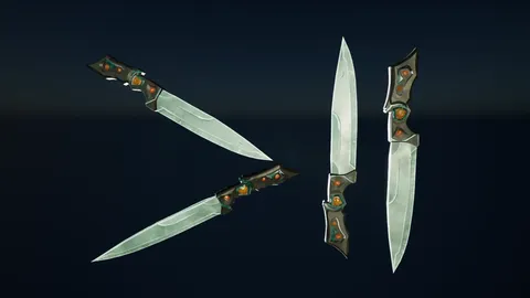 Stylized Knife - Blender 3d models