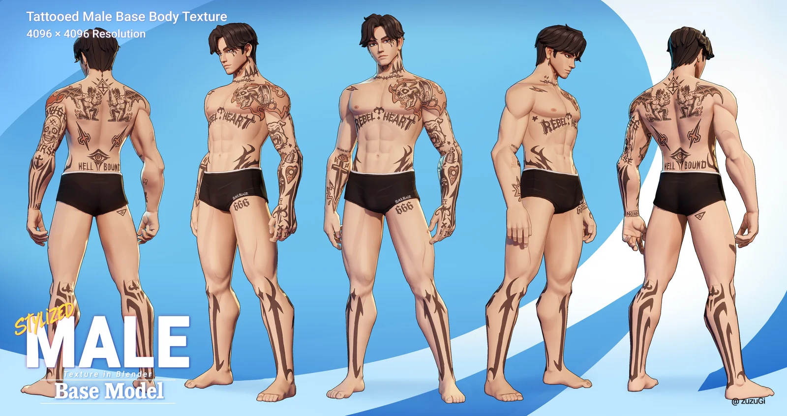 Stylized Kpop Boy Male Base Body screenshot 3