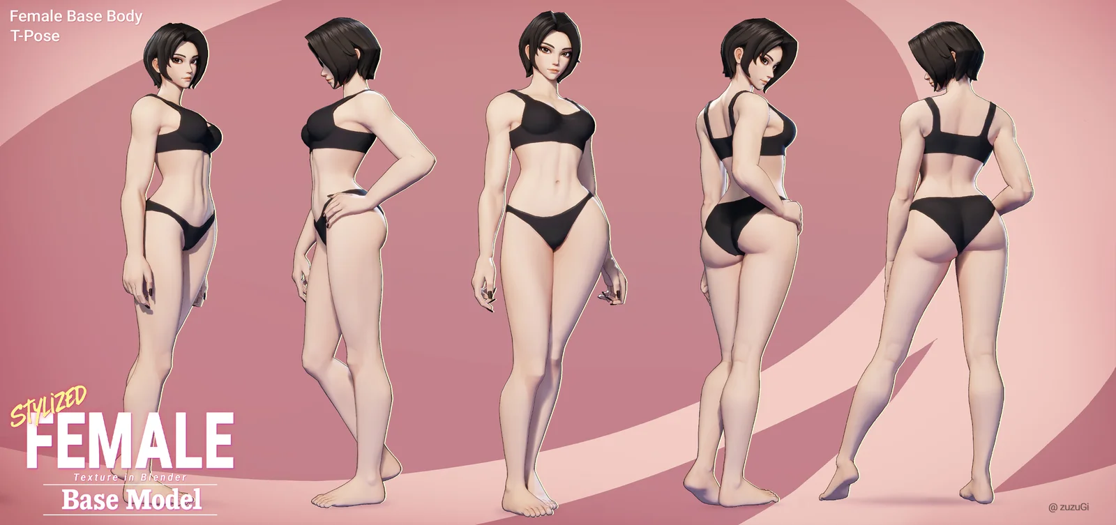 Stylized Kpop Girl Base Body screenshot 3