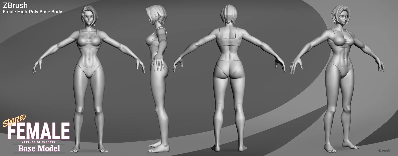 Stylized Kpop Girl Base Body screenshot 5