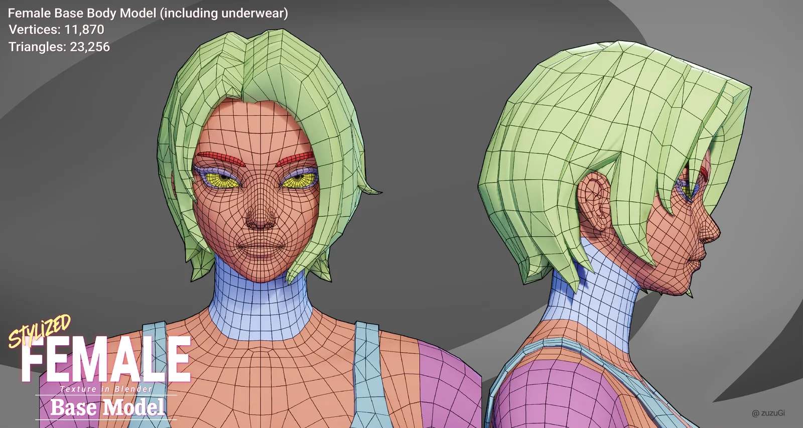 Stylized Kpop Girl Base Body screenshot 7