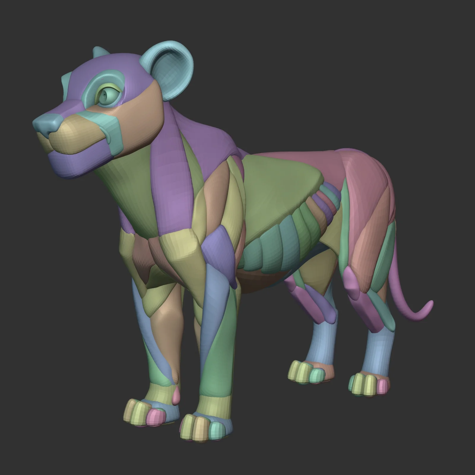 Stylized Lion Anatomy Blockout screenshot 4
