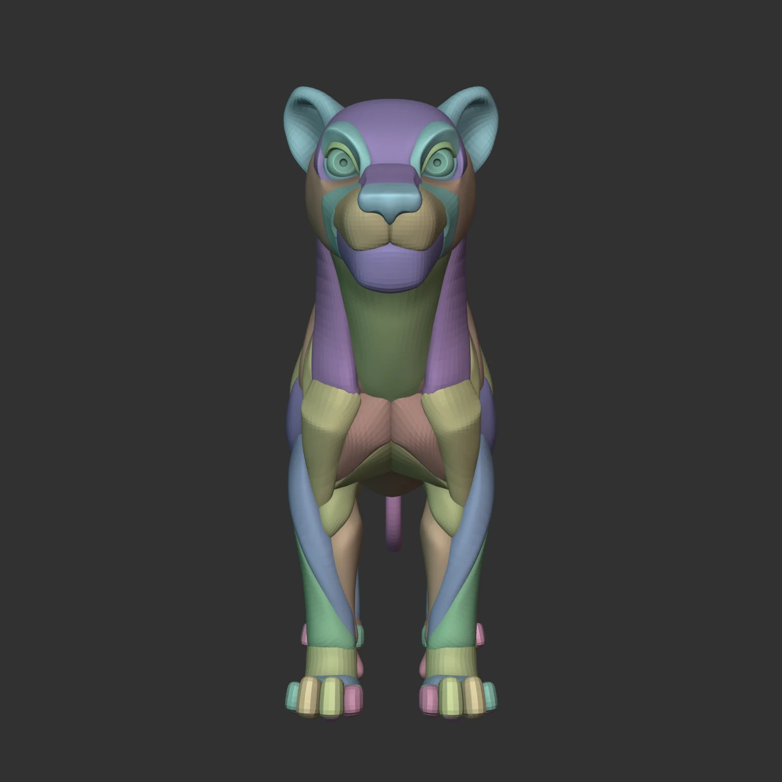 Stylized Lion Anatomy Blockout screenshot 5