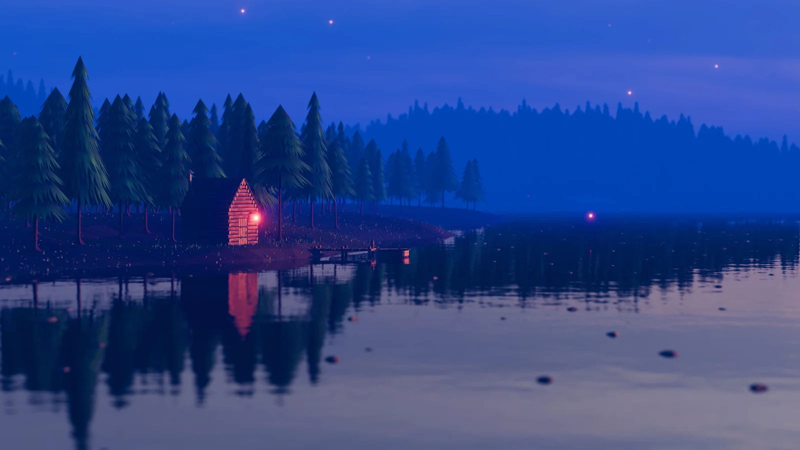 Stylized Low Poly Forest River screenshot 2