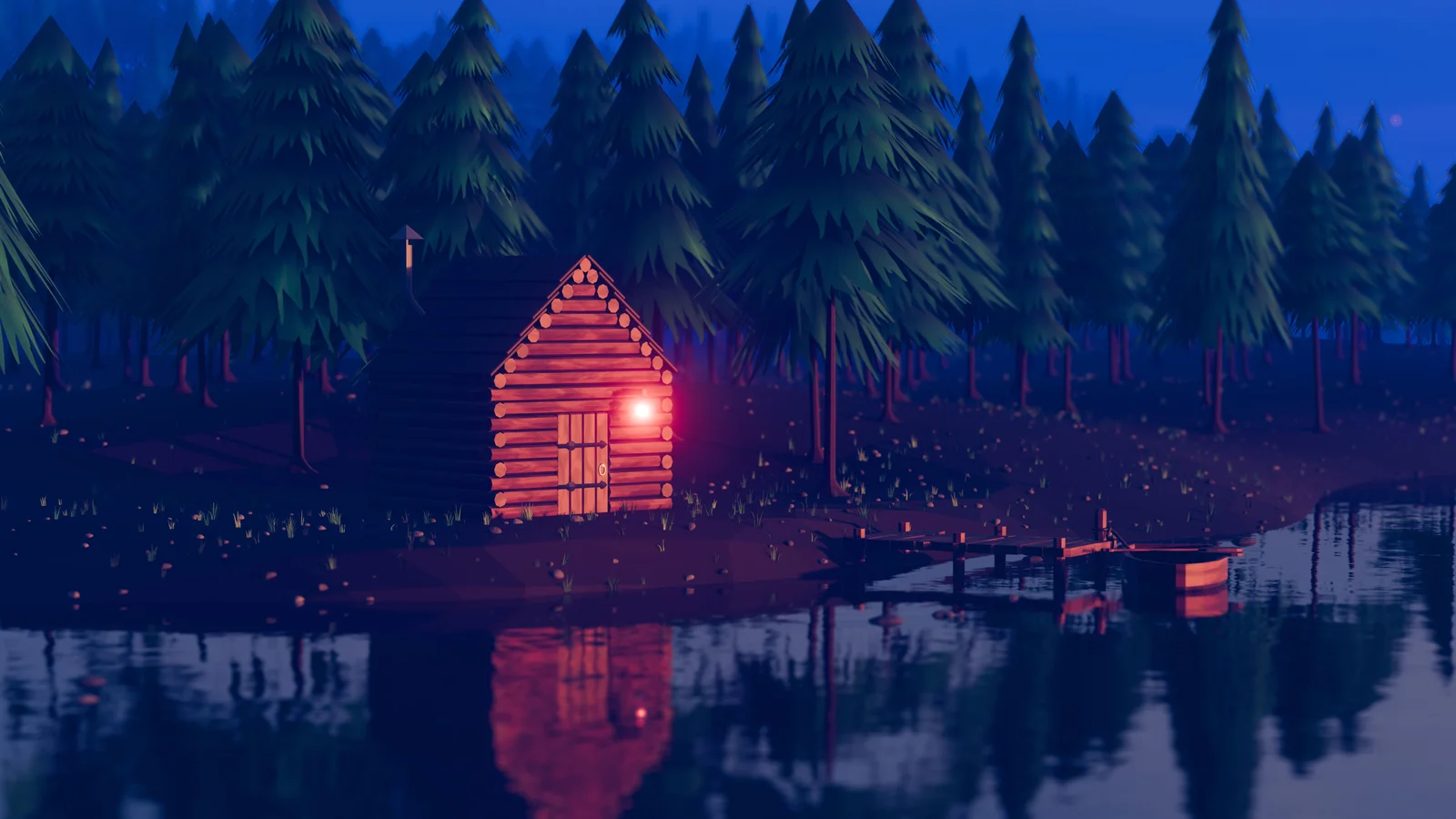 Stylized Low Poly Forest River screenshot 3