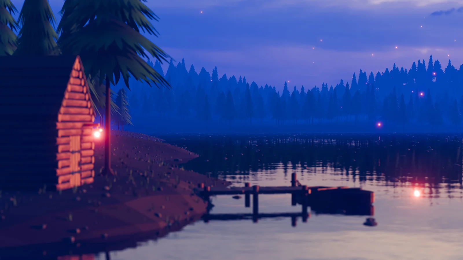 Stylized Low Poly Forest River screenshot 4