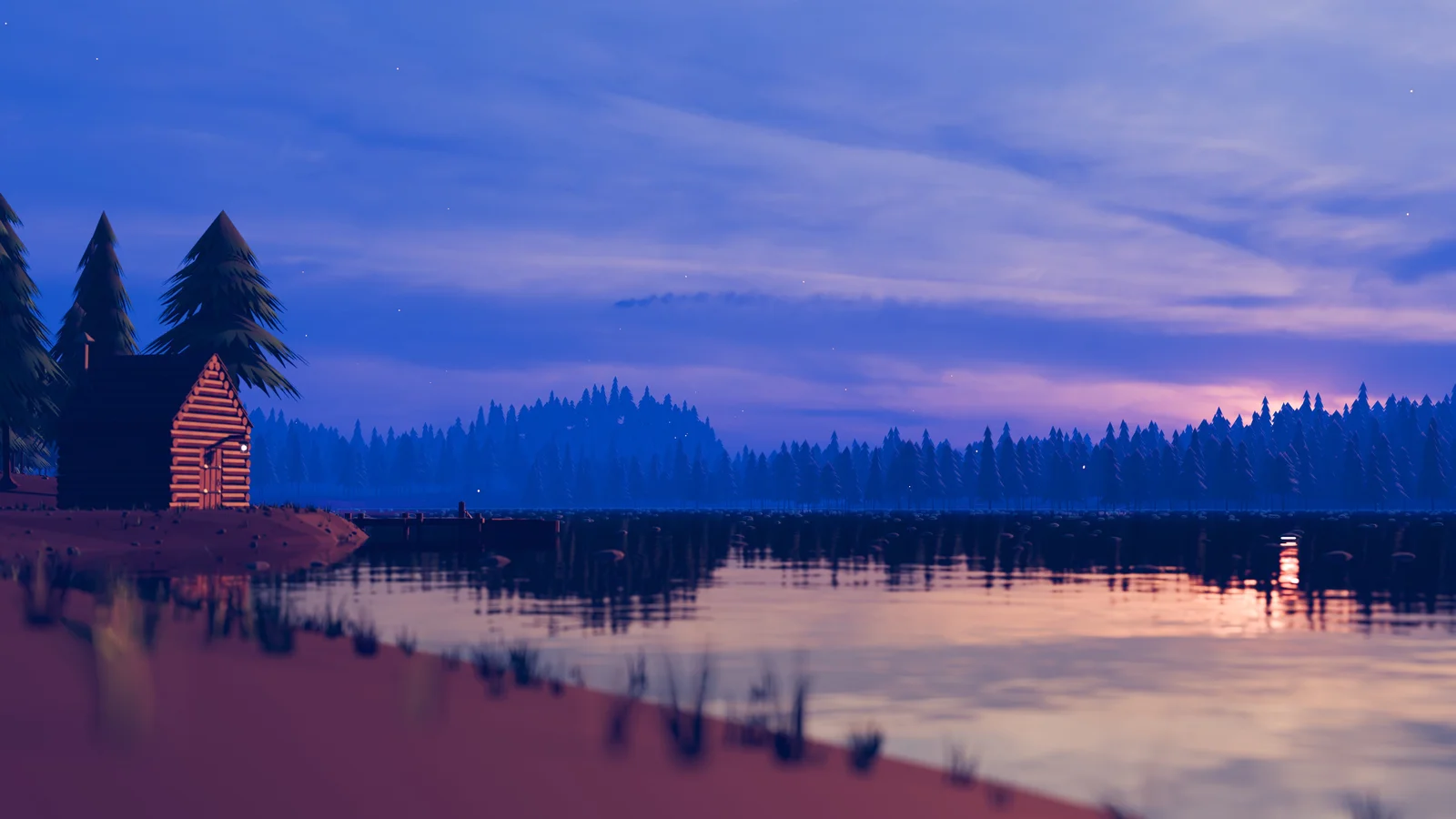 Stylized Low Poly Forest River screenshot 6