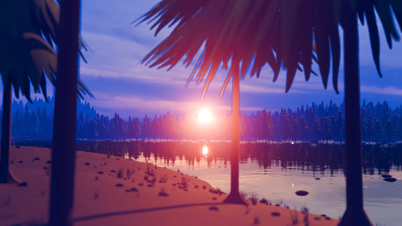 Stylized Low Poly Forest River screenshot 8