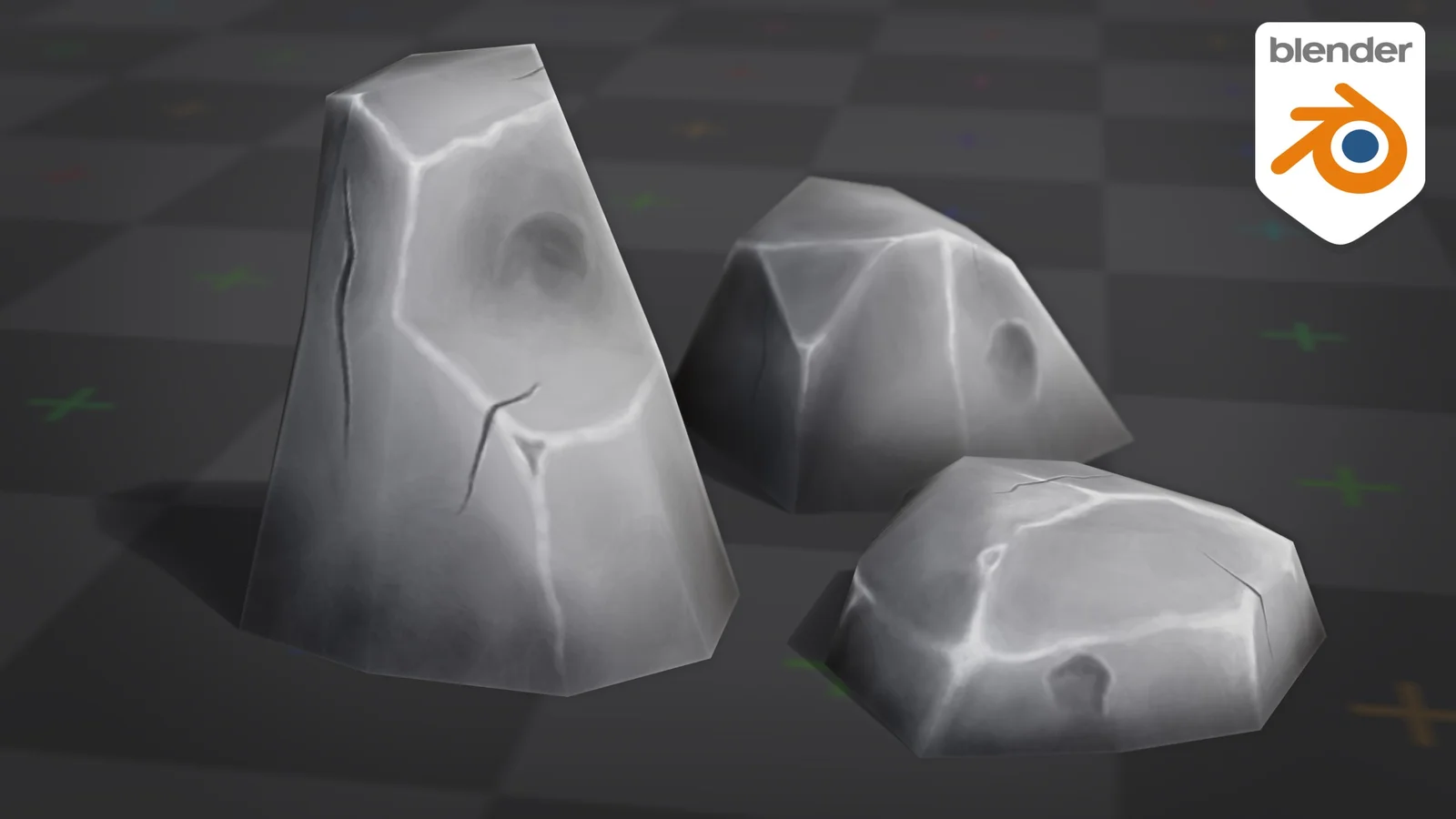 Stylized Low Poly Hand Painted Rocks screenshot 2