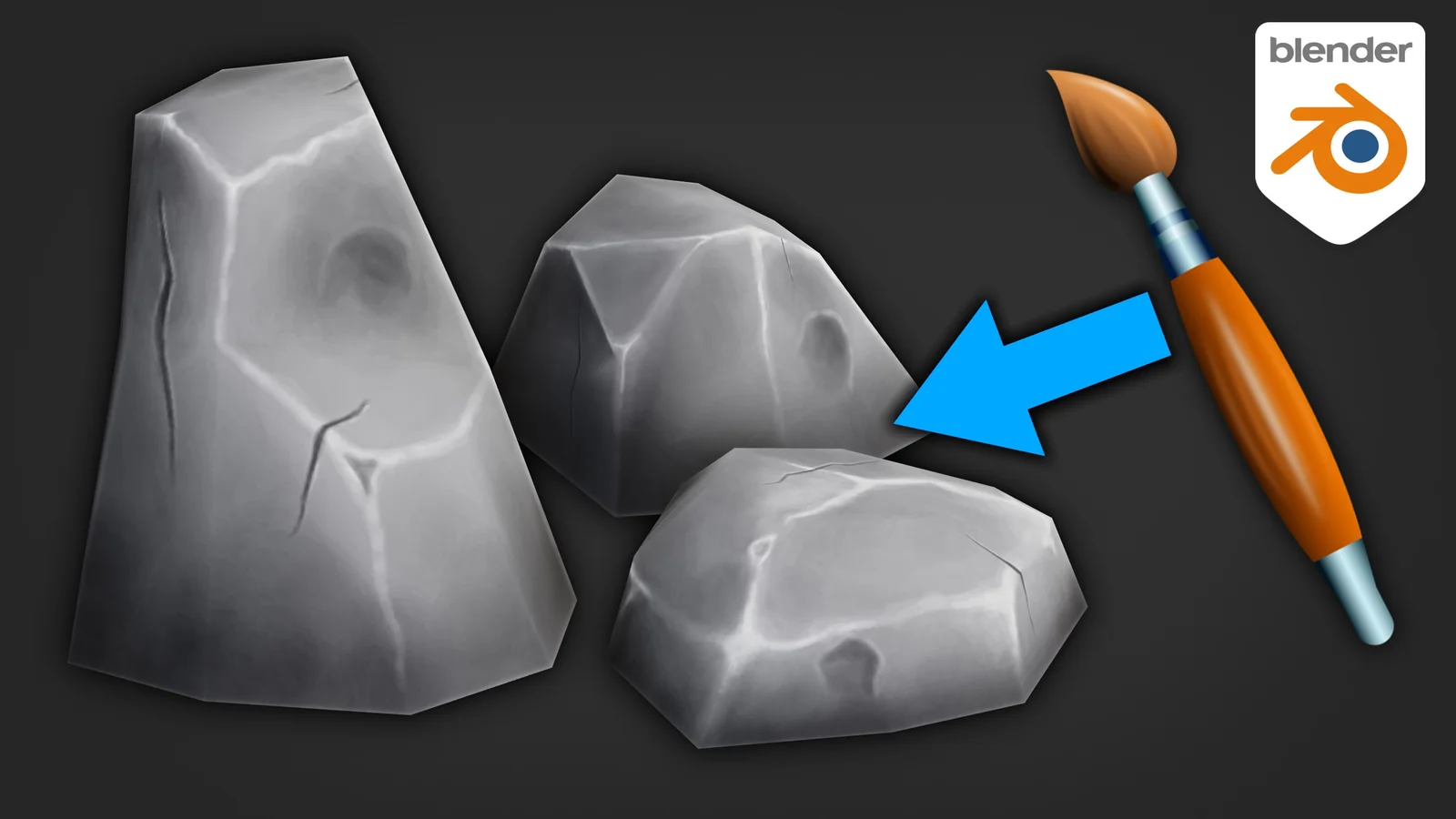 Stylized Low Poly Hand Painted Rocks screenshot 3