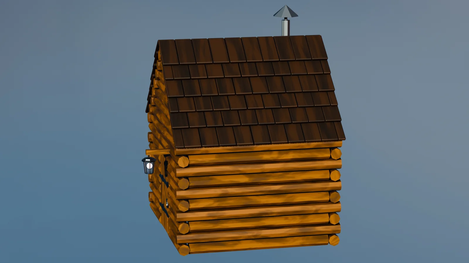 Stylized Low Poly Wooden Cabin screenshot 5