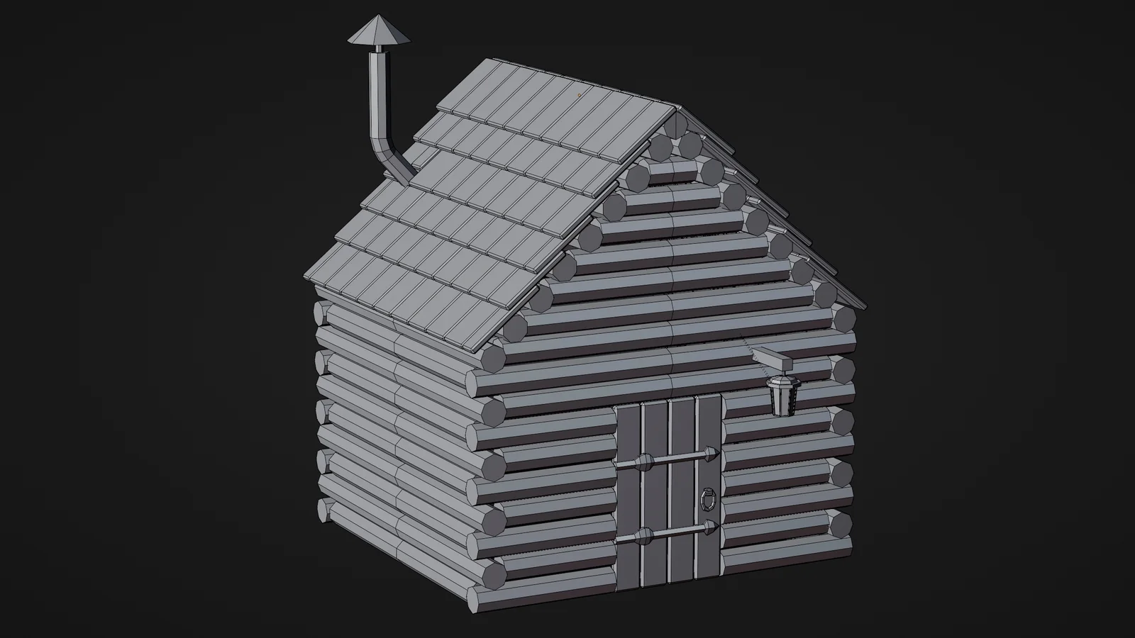 Stylized Low Poly Wooden Cabin screenshot 6