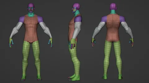 Stylized Lowpoly Basemesh - Blender 3d models