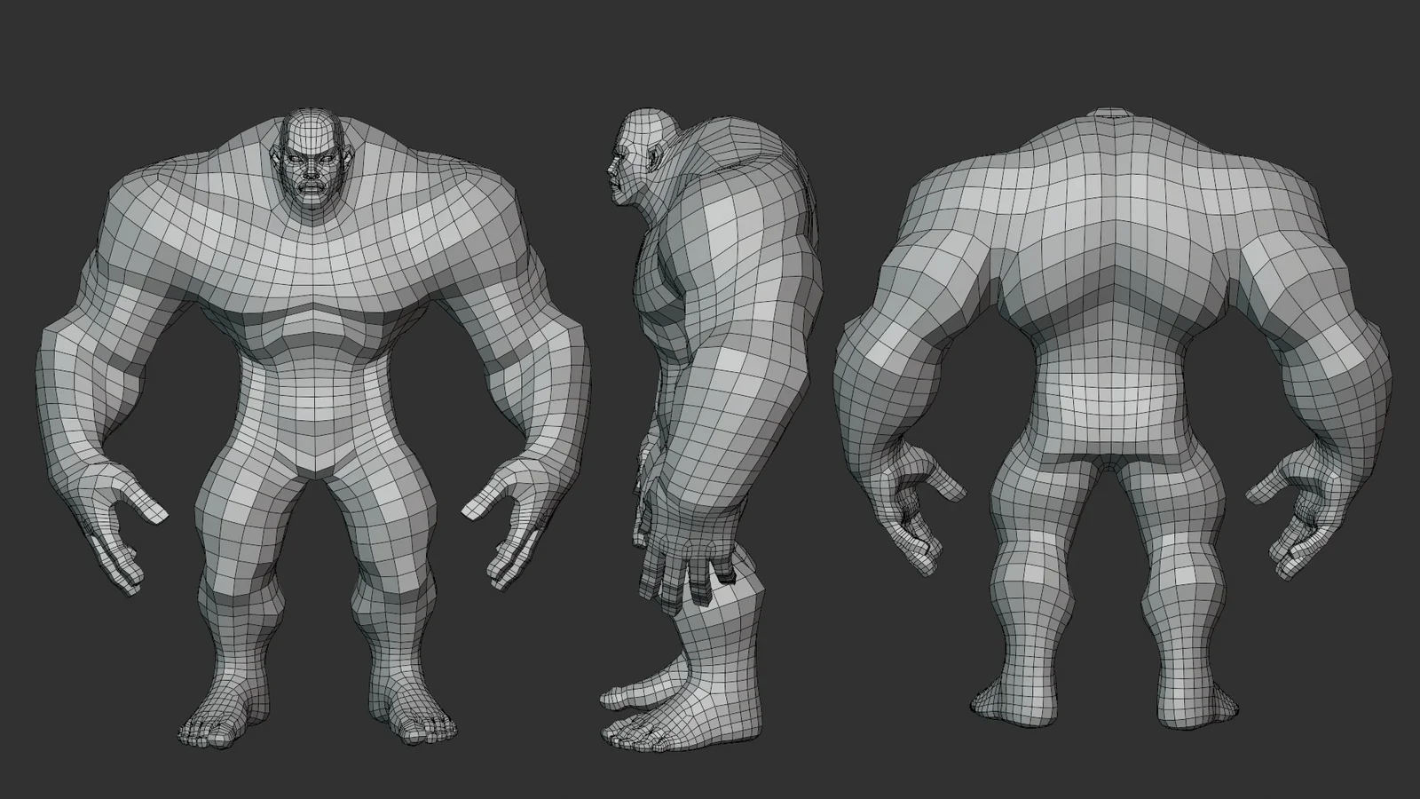 Stylized Lowpoly Bulky Basemesh screenshot 2