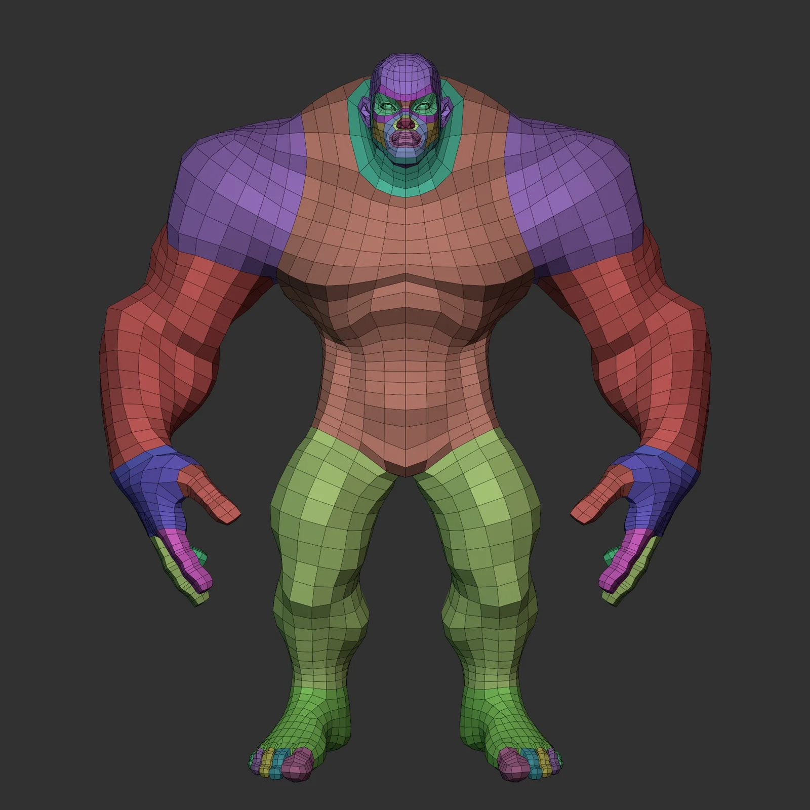 Stylized Lowpoly Bulky Basemesh screenshot 3