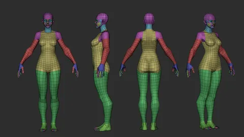 Stylized Female Basemesh - Blender 3d models