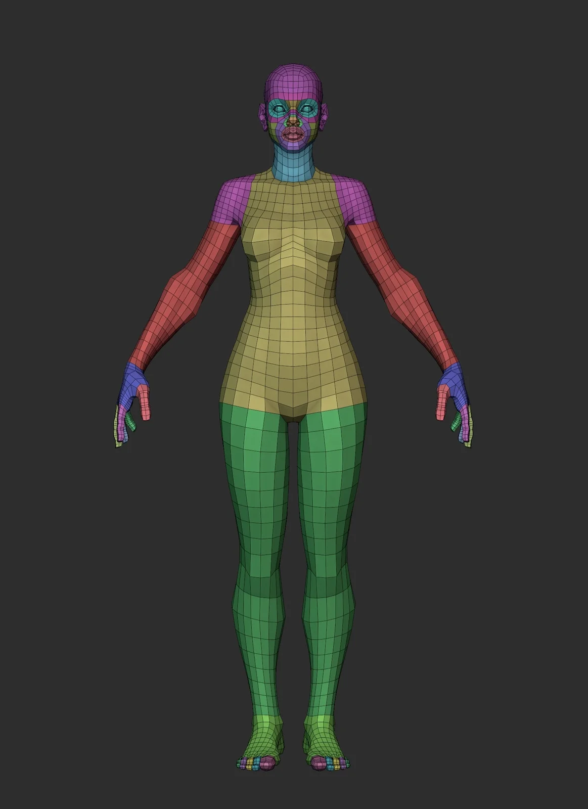 Stylized Female Basemesh screenshot 2