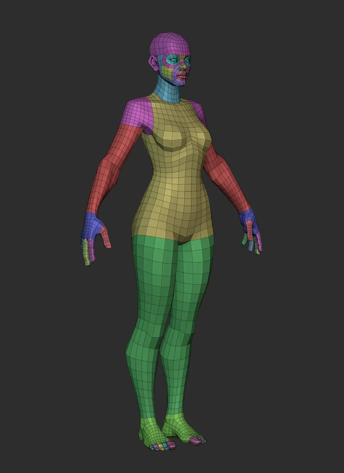 Stylized Female Basemesh screenshot 5