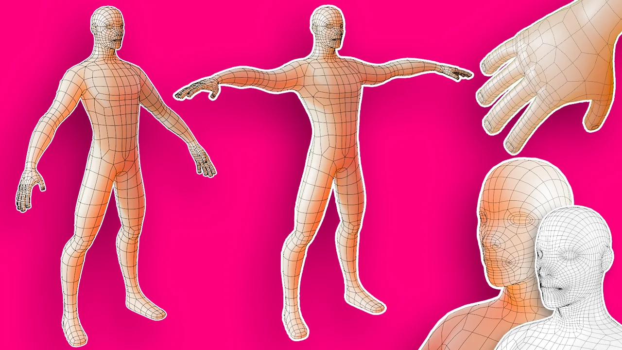 Stylized Male Base Mesh screenshot 2