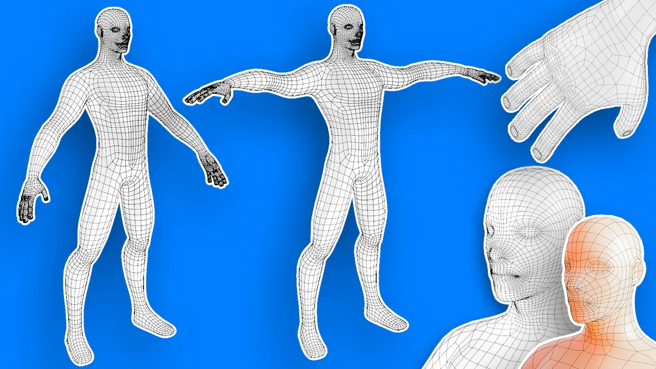 Stylized Male Base Mesh screenshot 3