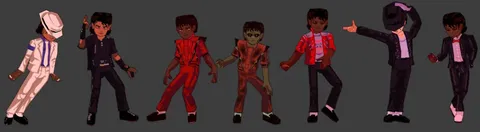 Stylized Michael Jackson Models - Blender 3d models