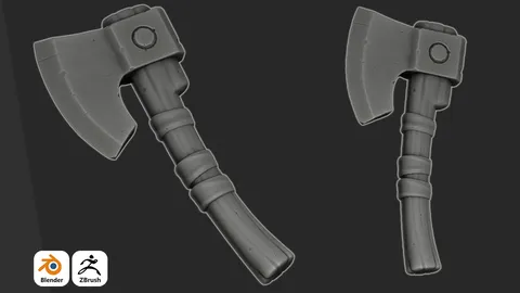 Stylized Organic Axe Course - Blender tutorials & courses
