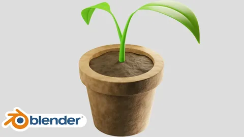 Stylized Potted Plant - Blender 3d models