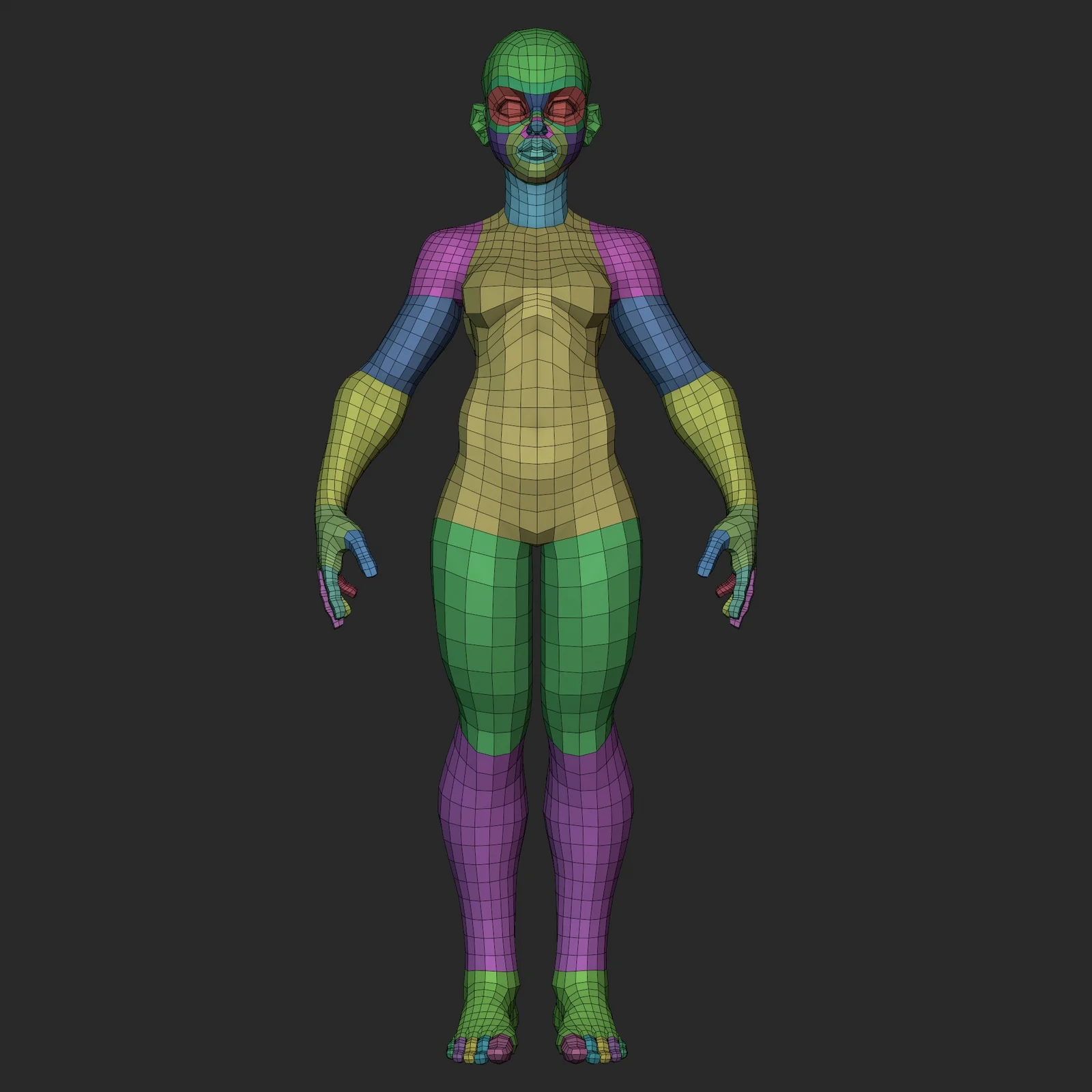 Stylized Ripped Female Basemesh screenshot 3