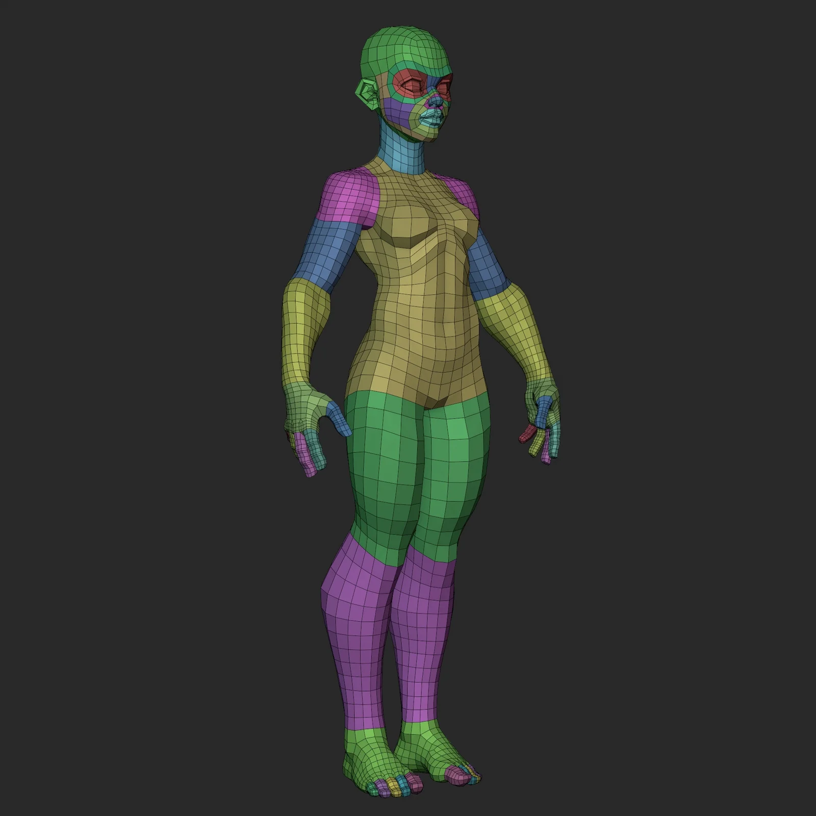 Stylized Ripped Female Basemesh screenshot 5