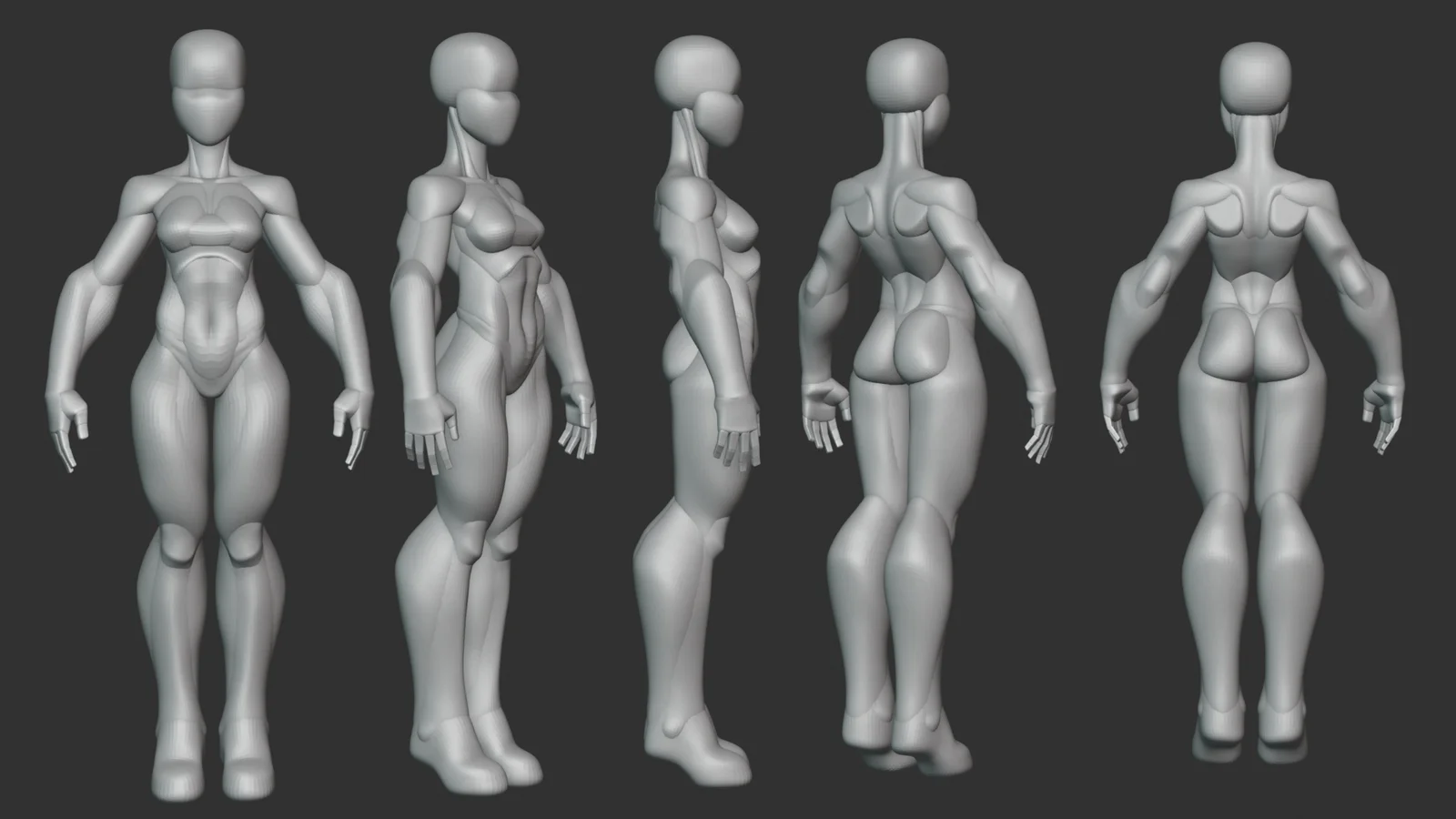 Stylized Ripped Female Blockout screenshot 2