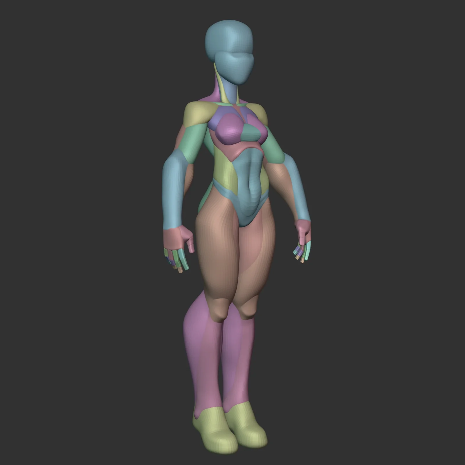 Stylized Ripped Female Blockout screenshot 4