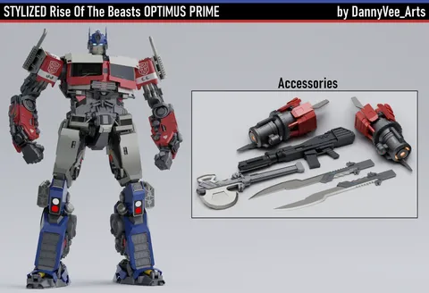 Stylized ROTB Optimus Prime - Blender 3d models