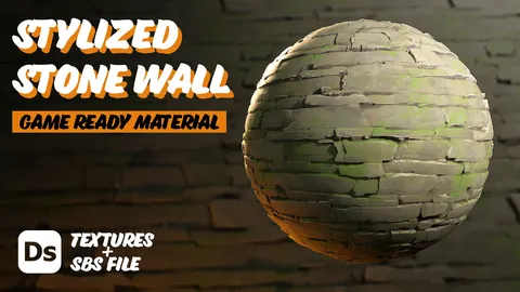 Stylized Stone Wall - Blender textures & materials