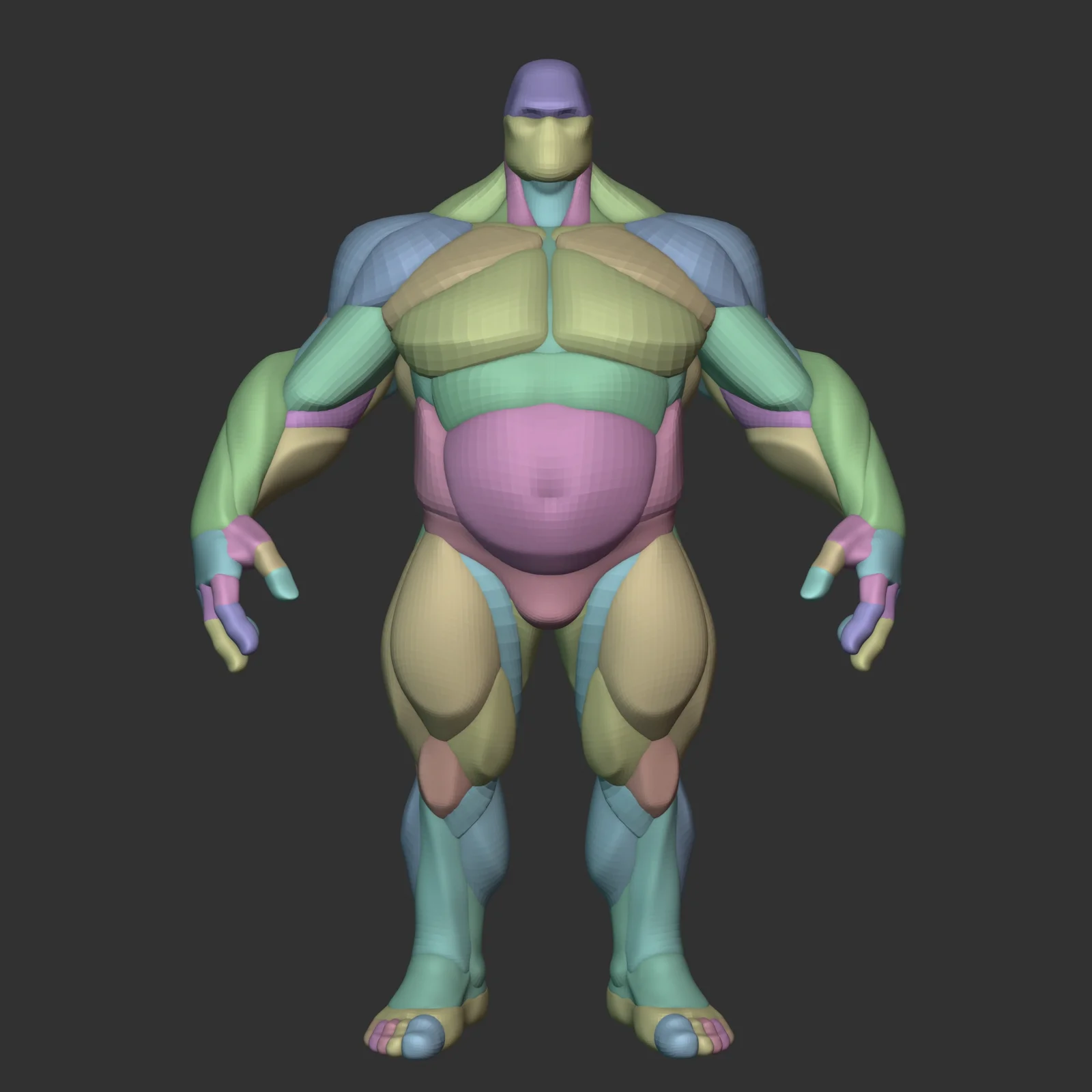 Stylized Thick Anatomy Blockout screenshot 2