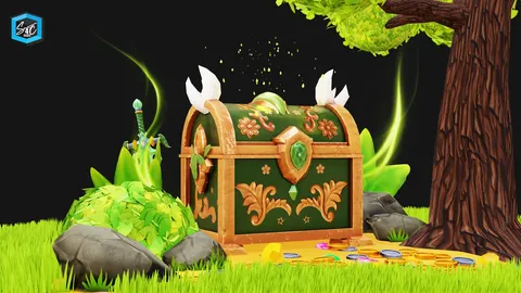 Stylized Treasure Chest - Blender 3d models