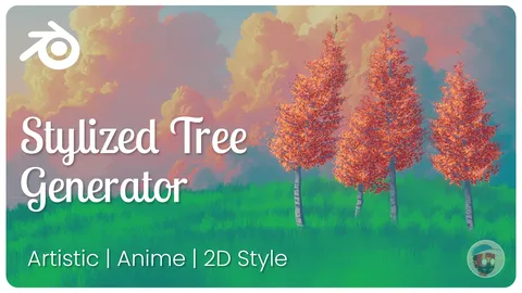 Stylized Tree Generator - Blender geometry nodes