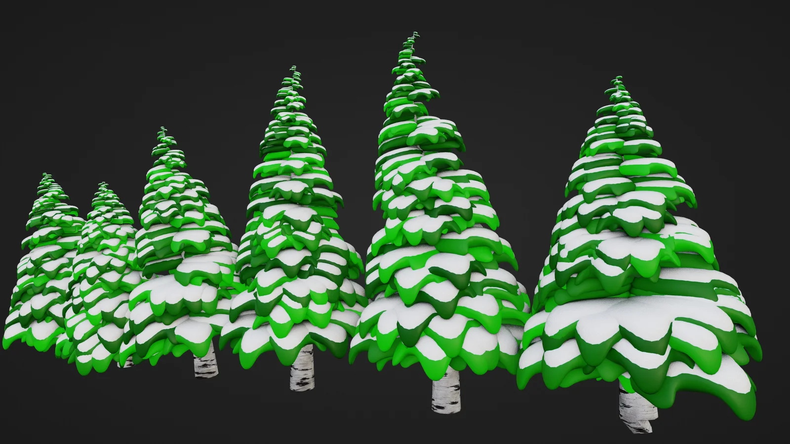 Stylized Trees with Snow screenshot 4