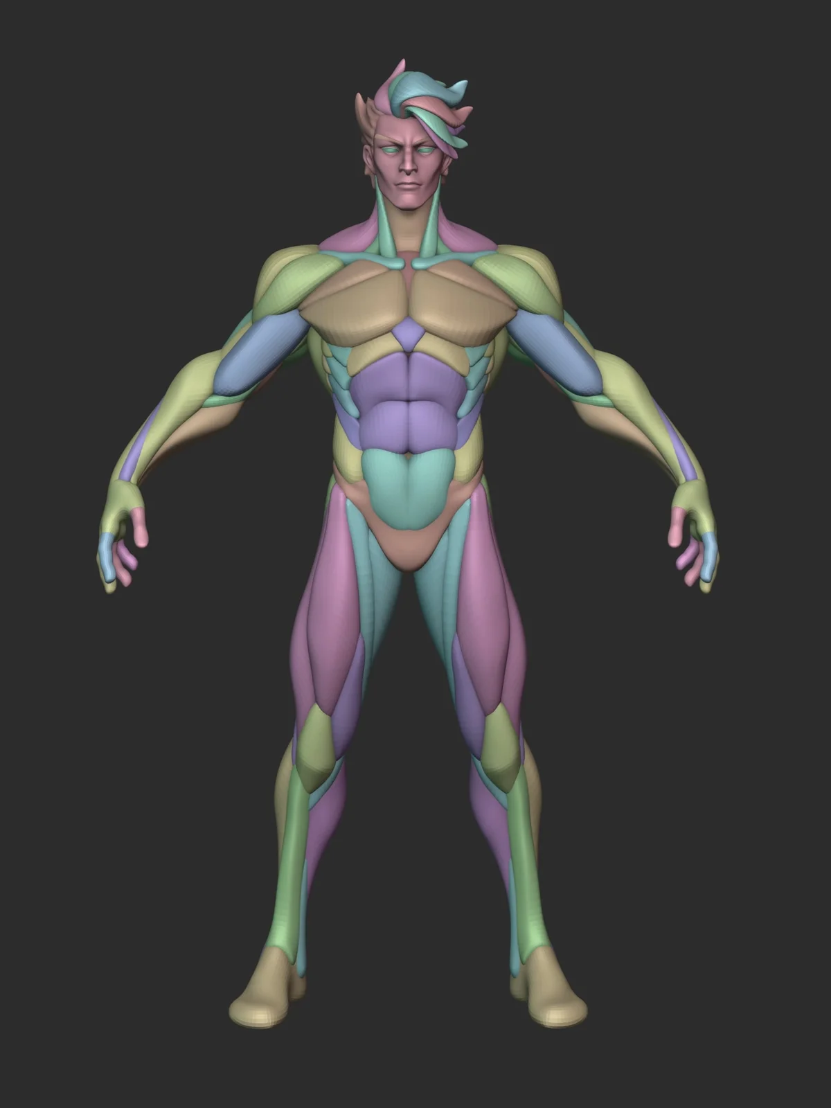 Stylized Warrior Anatomy Blockout screenshot 2
