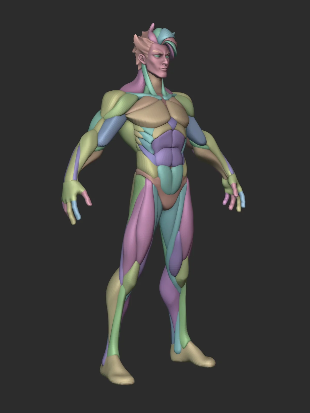 Stylized Warrior Anatomy Blockout screenshot 3