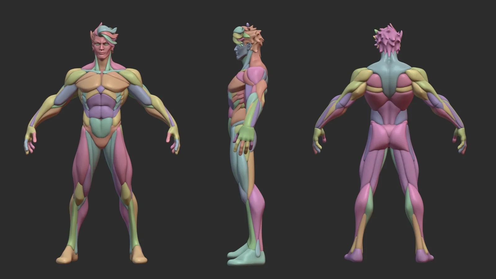 Stylized Warrior Anatomy Blockout screenshot 7