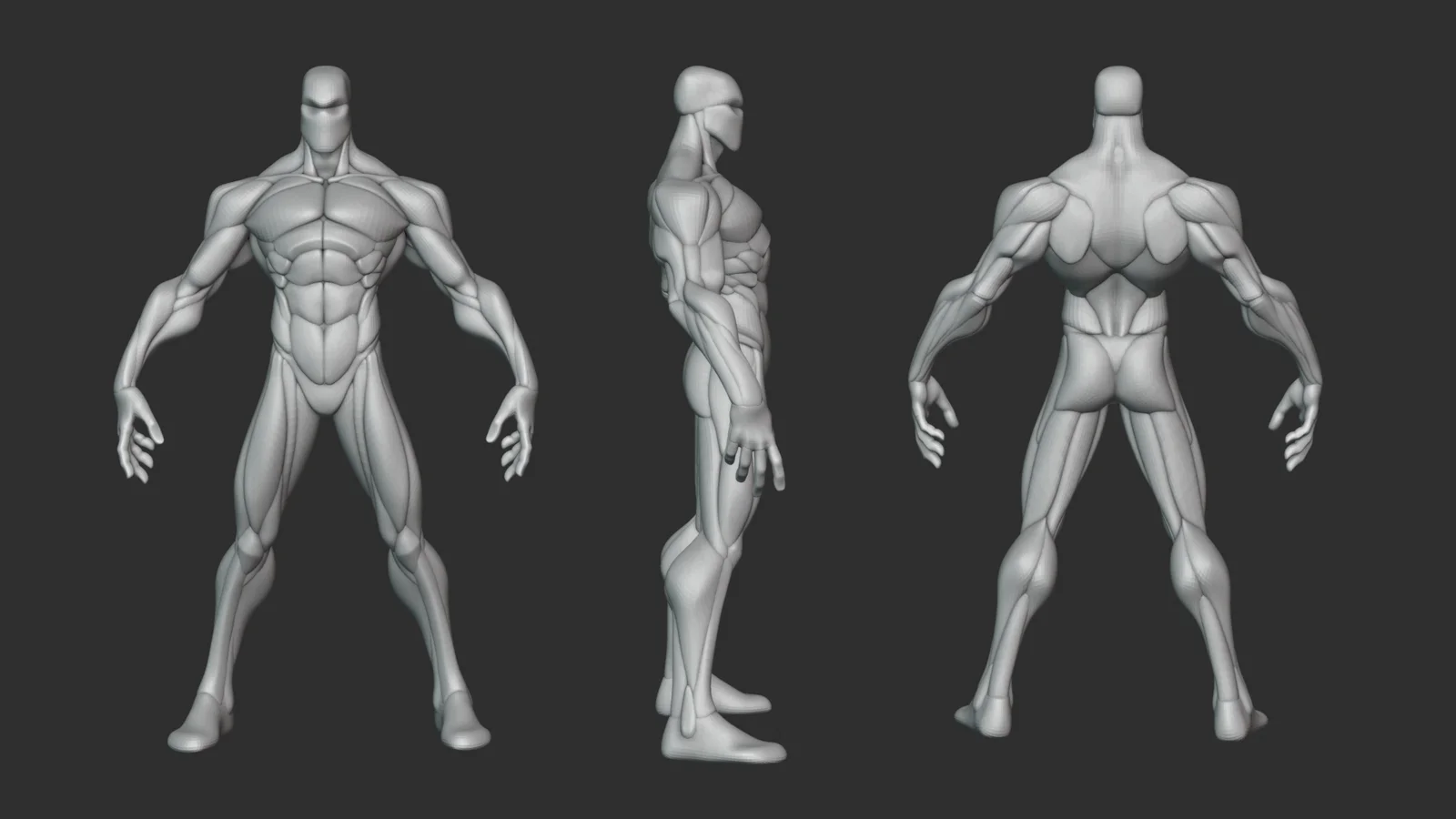 Stylized Warrior Anatomy Blockout screenshot 2