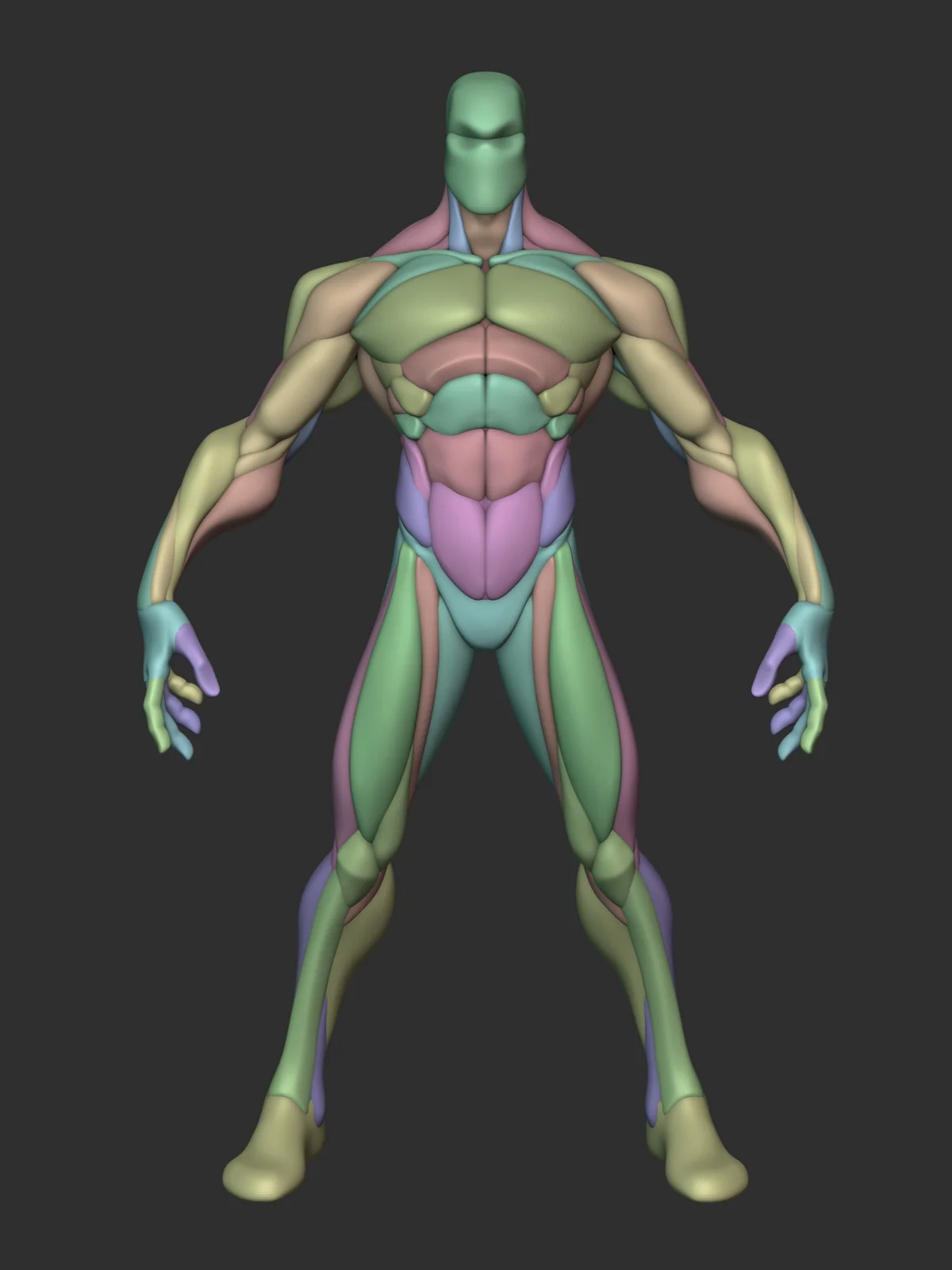 Stylized Warrior Anatomy Blockout screenshot 4