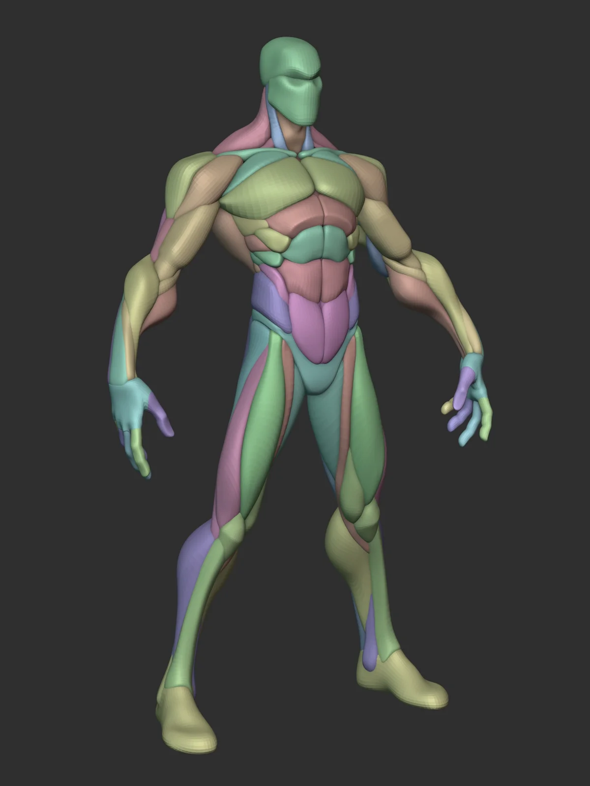 Stylized Warrior Anatomy Blockout screenshot 5