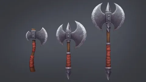 Stylized Axe Pack - Blender 3d models