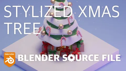 Stylized Xmas Tree - Blender scenes