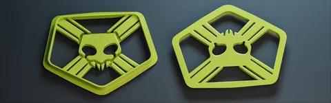 Shinigami Badge Cookie Cutter - Blender 3d models