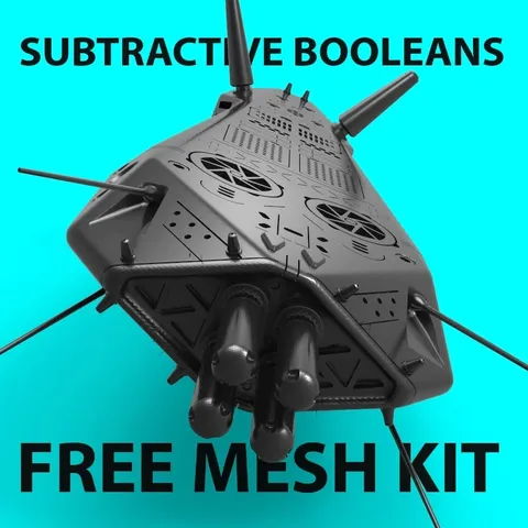 Subtractive Booleans Mesh Kit - Blender 3d models