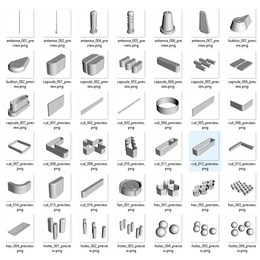 Subtractive Booleans Mesh Kit screenshot 2