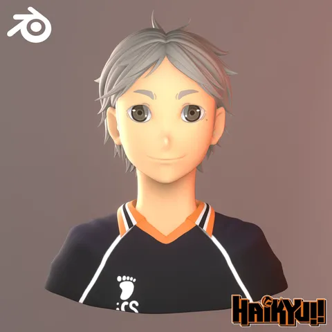 Sugawara From Haikyuu - Blender 3d models